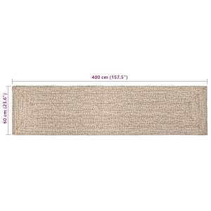 Kusové koberce Přírodní a bílá 60 x 400 cm juta - obrázek 8