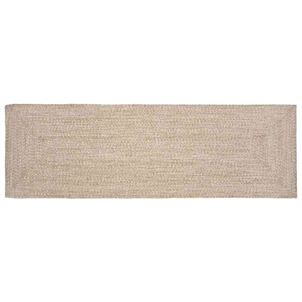 Casă & grădină - Covor Basketweave Natural și alb 80 x 200 cm Iută