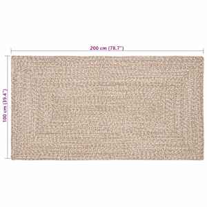Kusové koberce Obdélníkový Přírodní a bílá 100 x 200 cm juta - obrázek 8