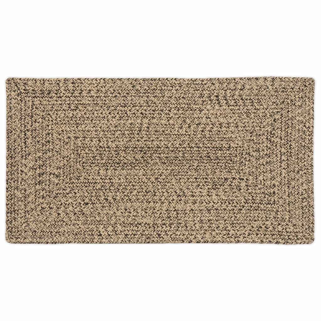  Decorațiuni casă și accesorii  - Covor Basketweave Natural și negru 60 x 110 cm Iută