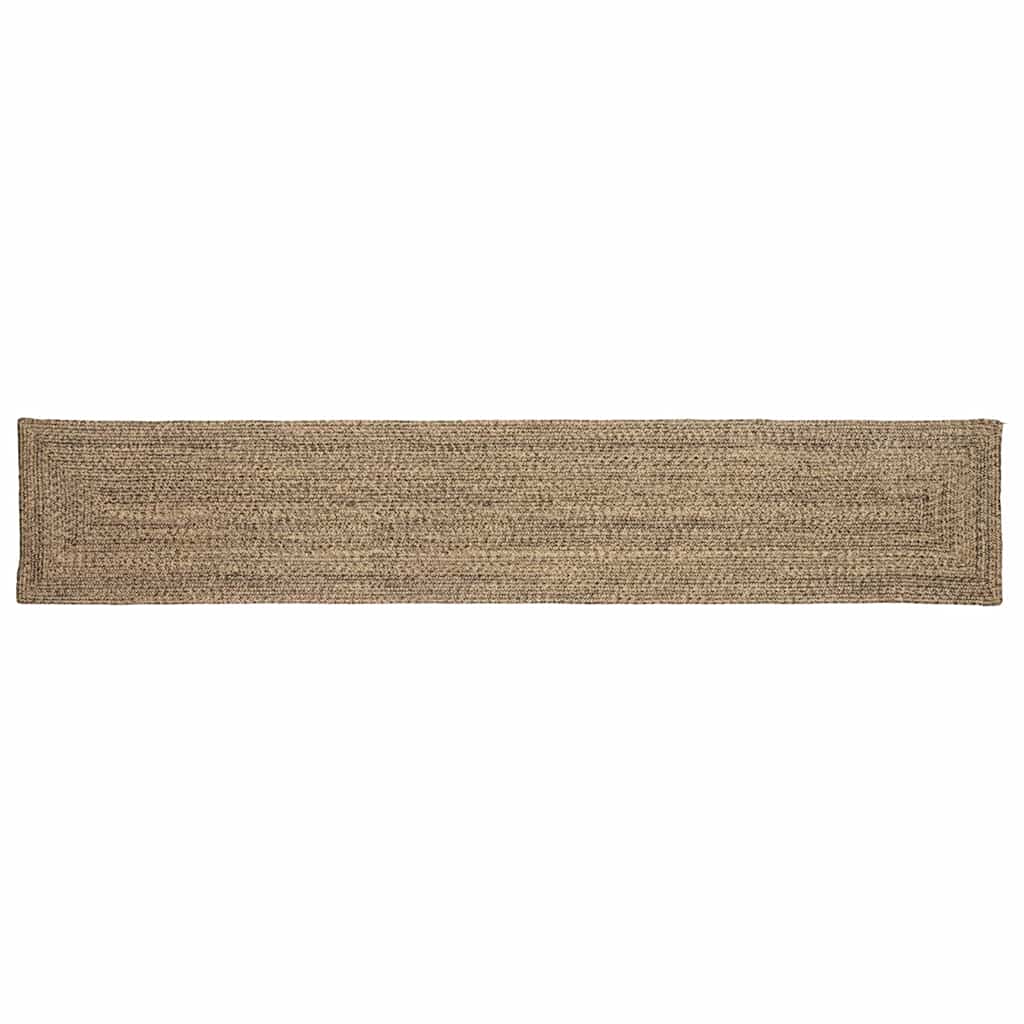  Decorațiuni casă și accesorii  - Covor Basketweave Natural și negru 60 x 400 cm Iută