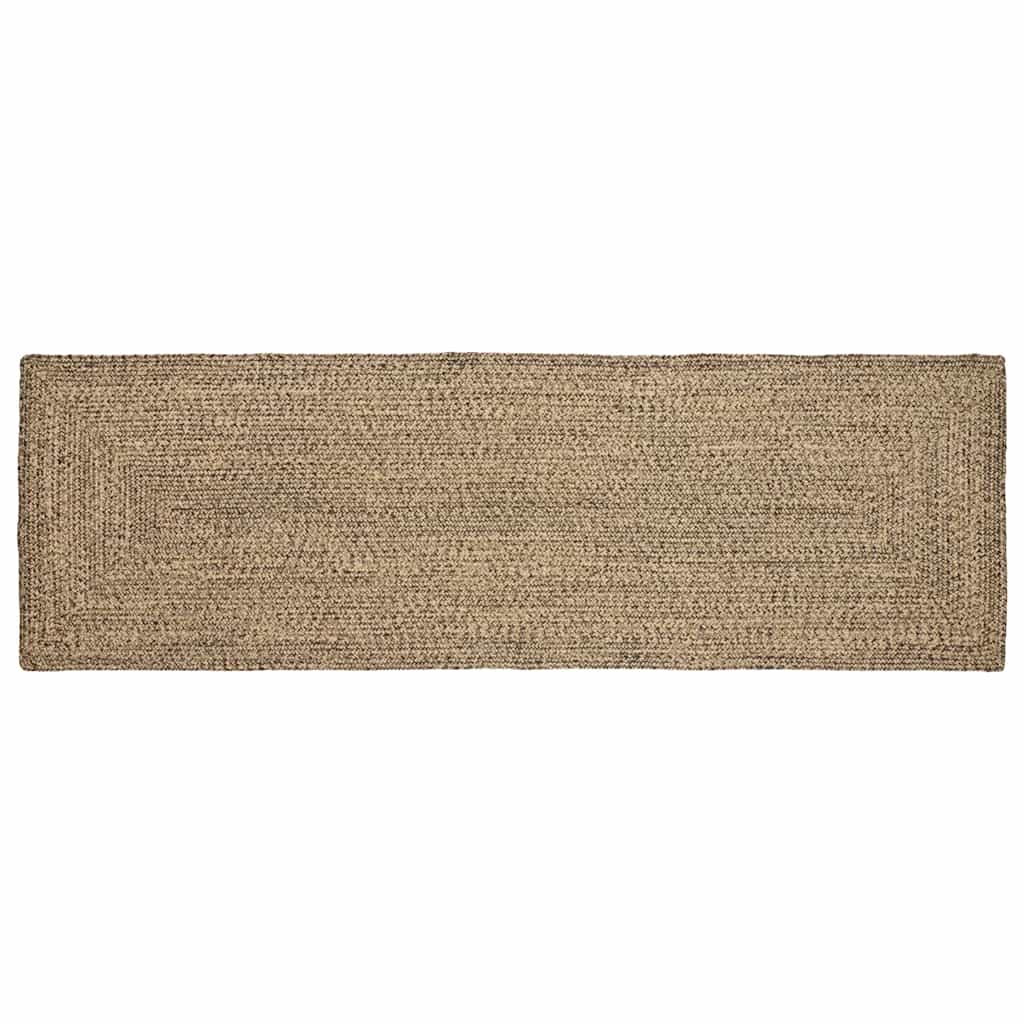  Decorațiuni casă și accesorii  - Covor Basketweave Natural și negru 80 x 300 cm Iută