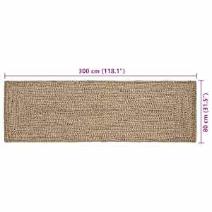 Kusové koberce Obdélníkový Přirozená a černá 80 x 300 cm juta - obrázek 9