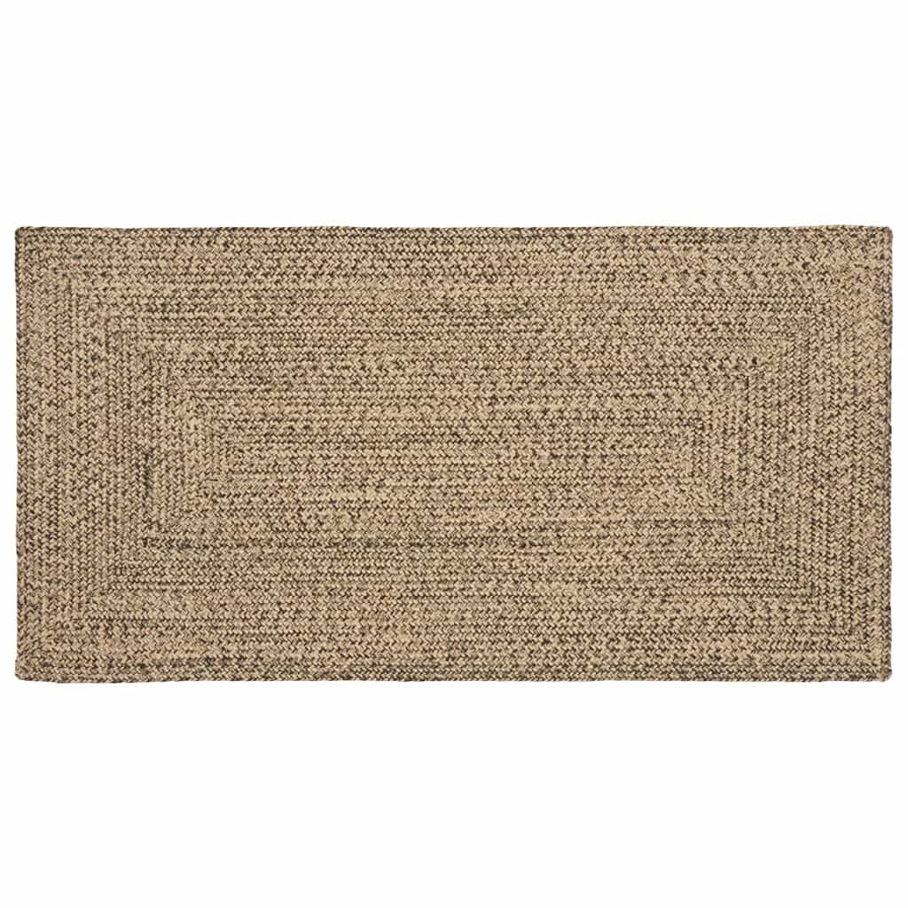  Decorațiuni casă și accesorii  - Covor Basketweave Natural și negru 100 x 200 cm Iută