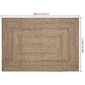 Kusové koberce Přirozená a černá 200 x 290 cm juta - obrázek 9