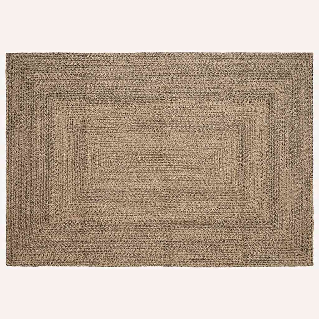  Decorațiuni casă și accesorii  - Covor Basketweave Natural și negru 240 x 340 cm Iută