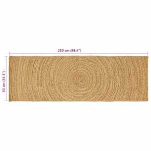 Kusové koberce Obdélníkový Hnědá 80 x 250 cm juta - obrázek 8