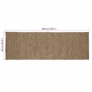 Kusové koberce Šedá 60 x 200 cm juta - obrázek 7