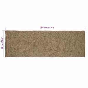 Kusové koberce Šedá 60 x 250 cm juta - obrázek 7