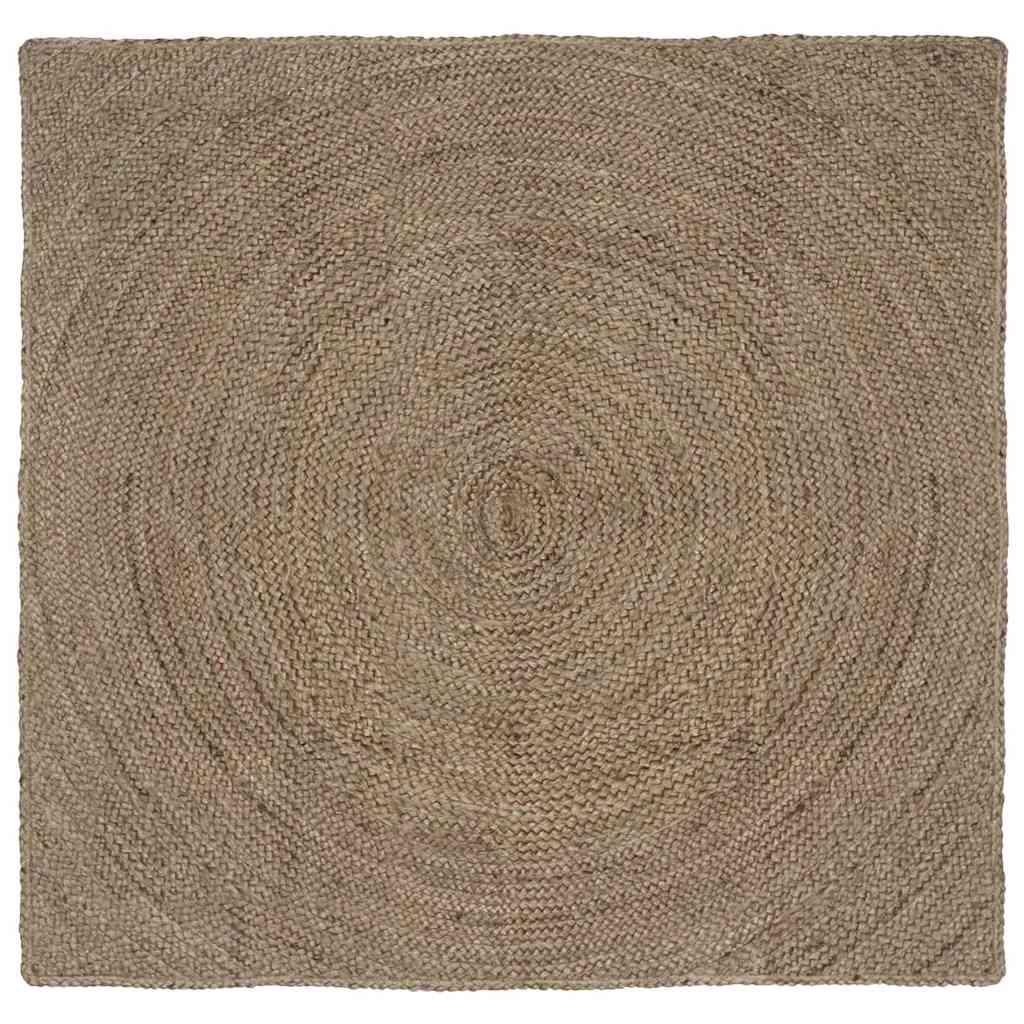 vidaXL Teppich Grau 160 x 160 cm Jute