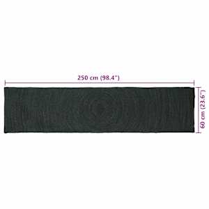 Kusové koberce Tmavě šedá 60 x 250 cm juta - obrázek 9