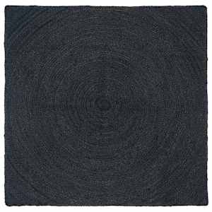 Kusové koberce Čtvercový Tmavě šedá 120 x 120 cm juta - obrázek 1