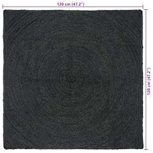 Kusové koberce Čtvercový Tmavě šedá 120 x 120 cm juta - obrázek 9