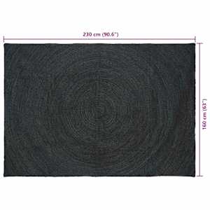 Kusové koberce Obdélníkový Tmavě šedá 160 x 230 cm juta - obrázek 9