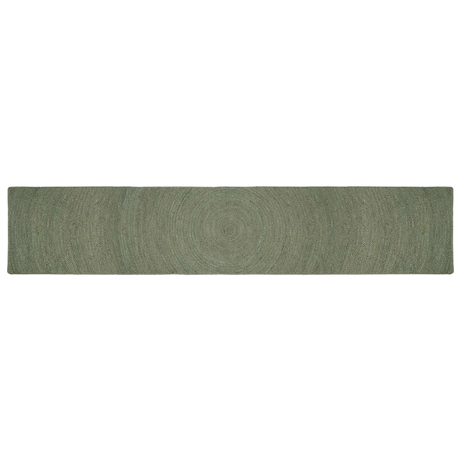 vidaXL Covoare de zonă Verde măsliniu 60 x 400 cm Iută