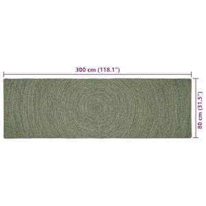 Kusové koberce Olivově zelená 80 x 300 cm juta - obrázek 7