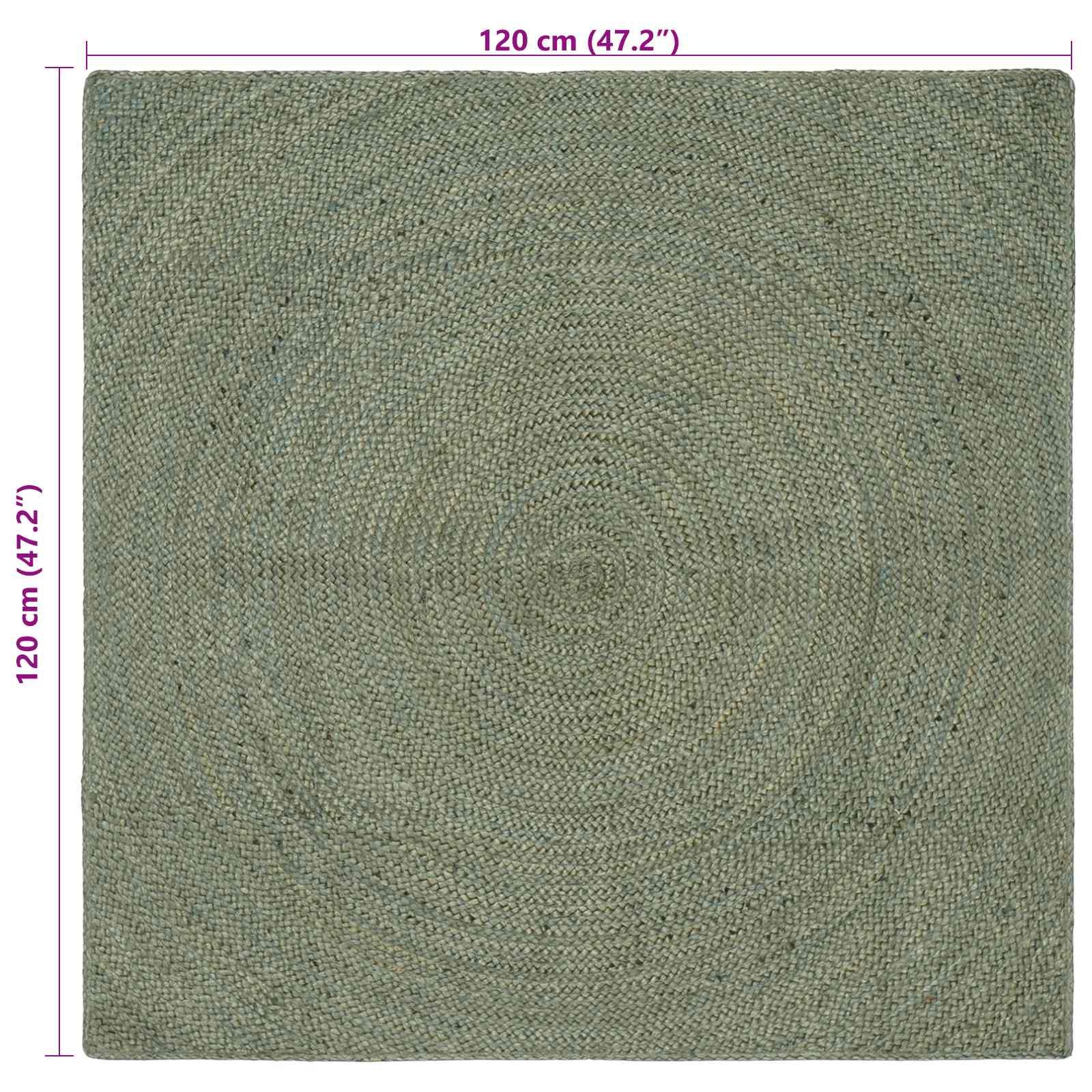 Vloerkleden Olijfgroen 120 x 120 cm Jute image 7