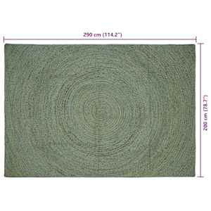 Kusové koberce Olivově zelená 200 x 290 cm juta - obrázek 7