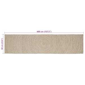 Kusové koberce Obdélníkový Přírodní a bílá 60 x 400 cm juta - obrázek 8