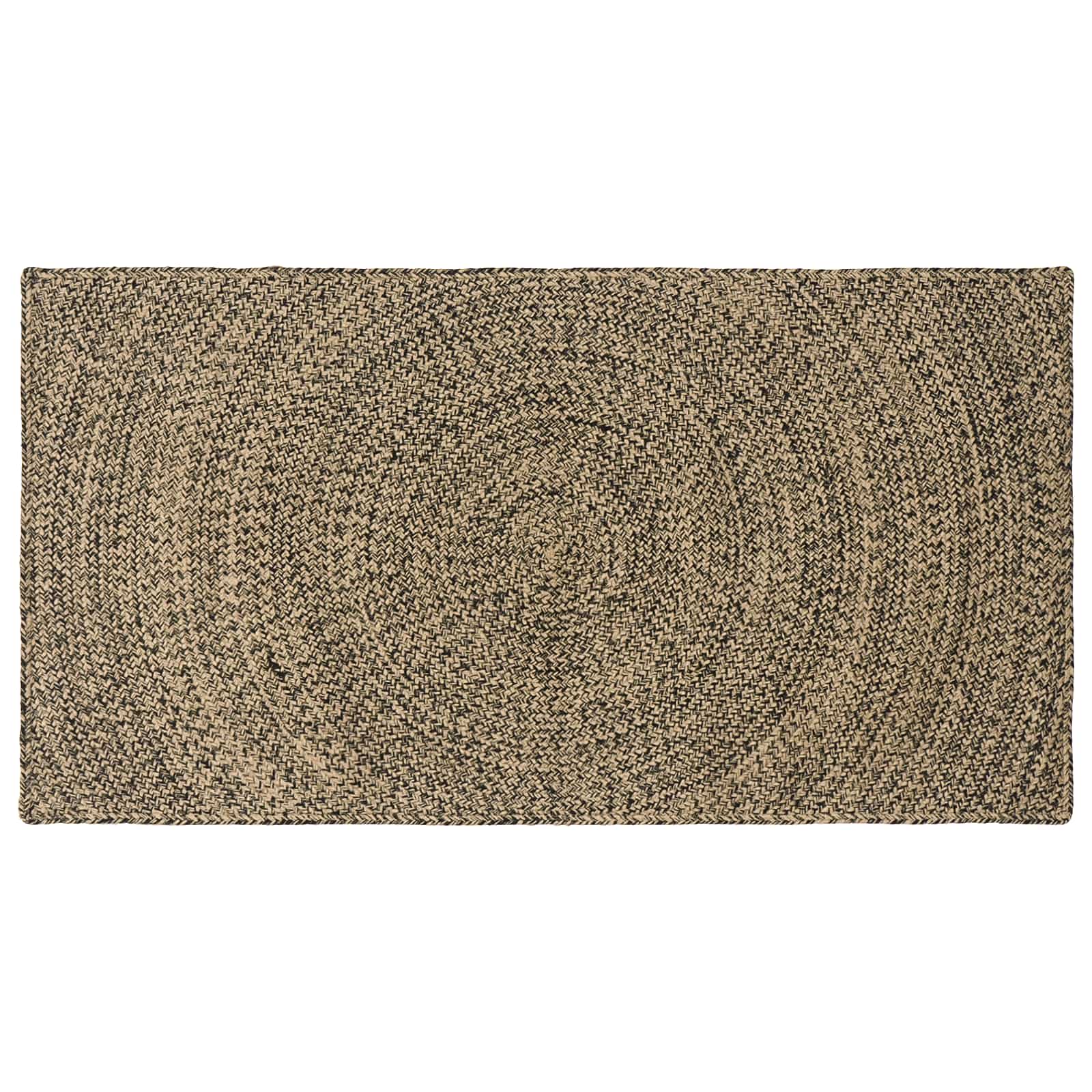 vidaXL Covoare de zonă Natural și Negru 60 x 110 cm Iută