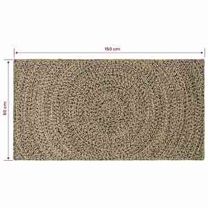 Kusové koberce Přirozená a černá 80 x 150 cm juta - obrázek 8
