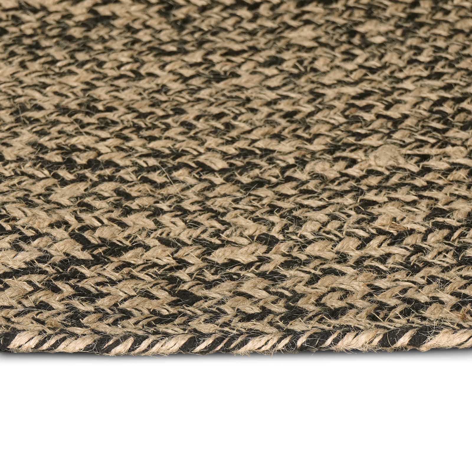 Vloerkleden Naturel en Zwart 80 x 250 cm Jute image 3