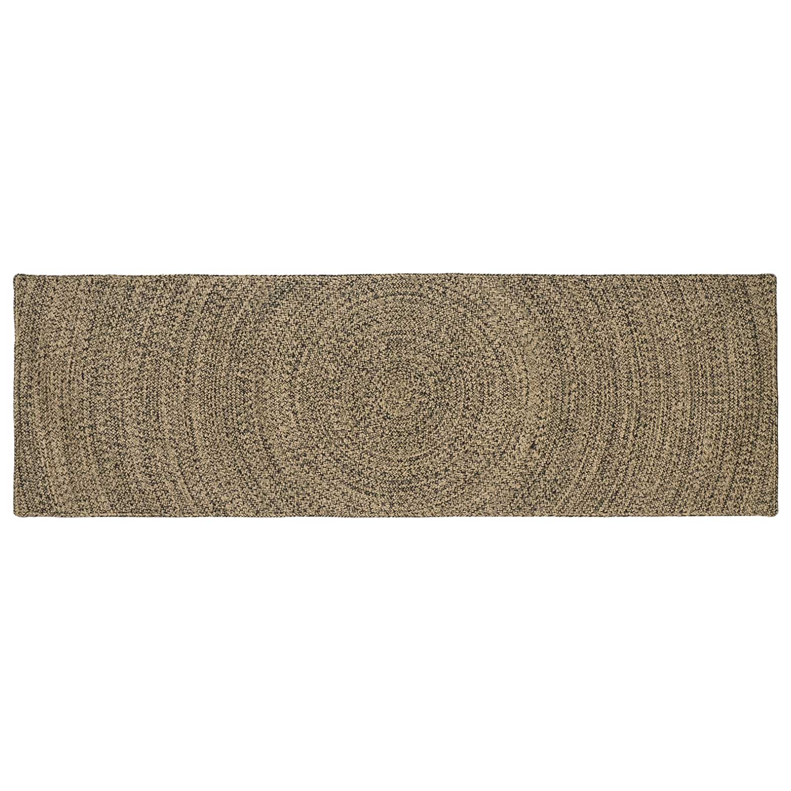 Vloerkleden Naturel en Zwart 80 x 250 cm Jute image 1