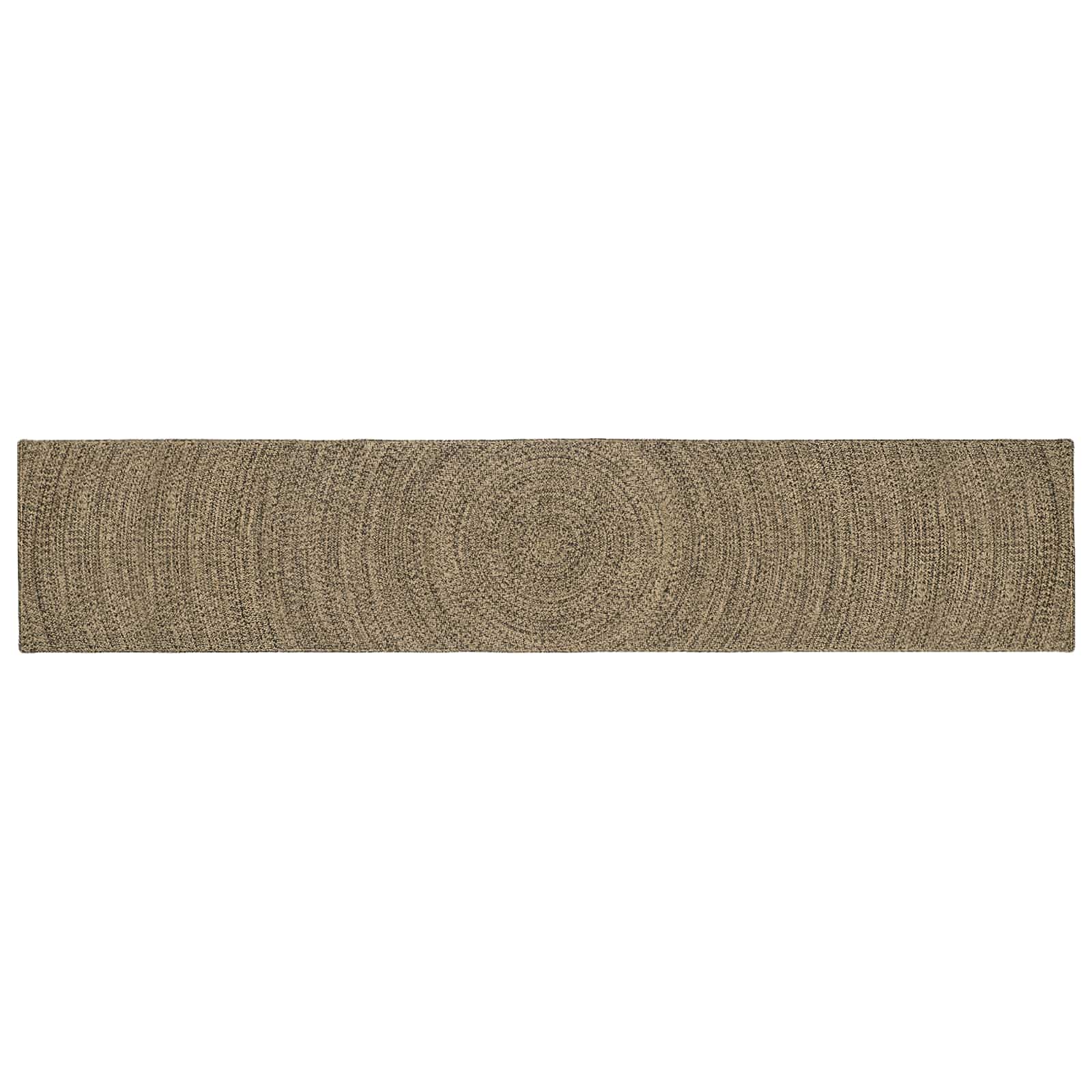 Vloerkleden Naturel en Zwart 80 x 400 cm Jute image 1