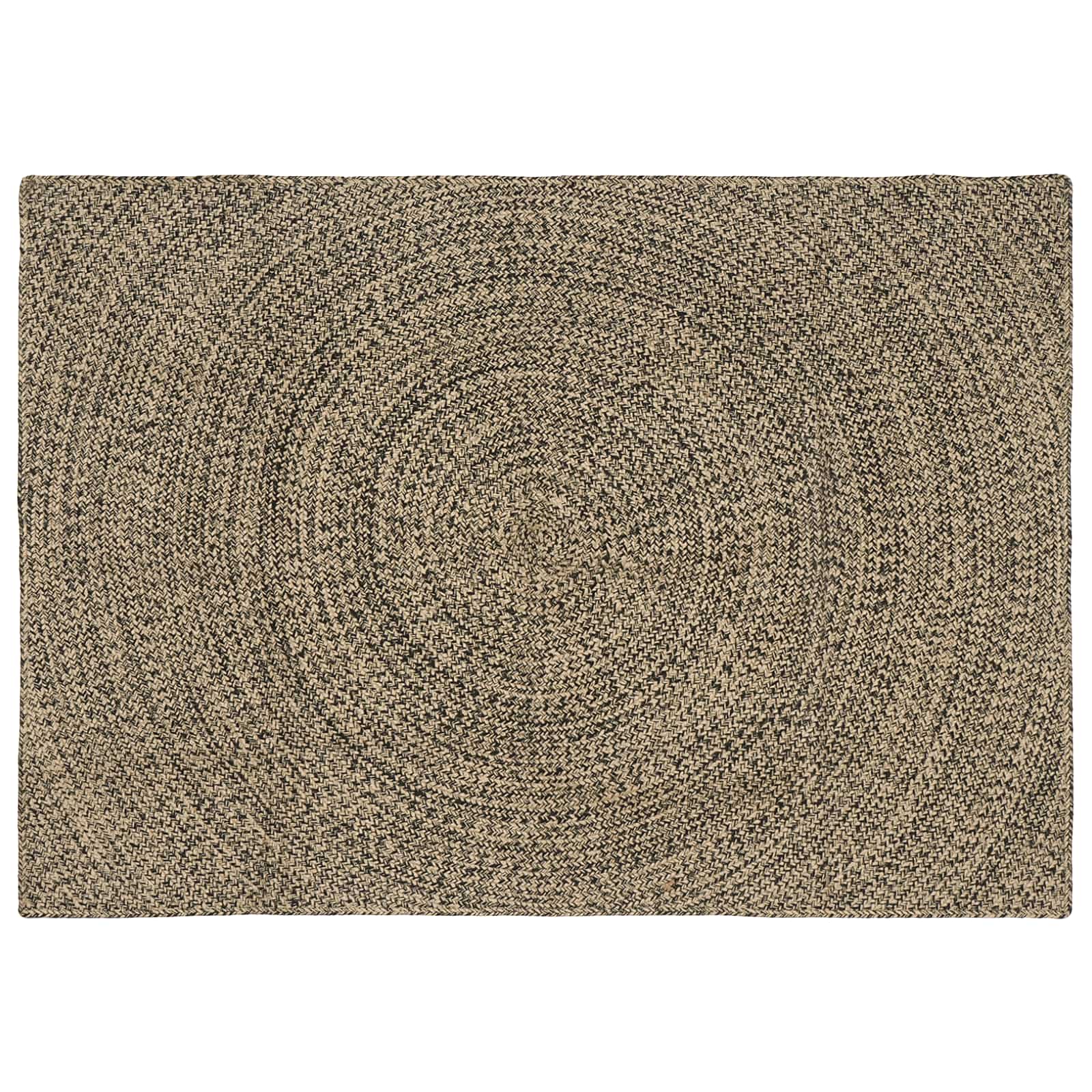 vidaXL Covor Natural și Negru 140 x 200 cm Iută