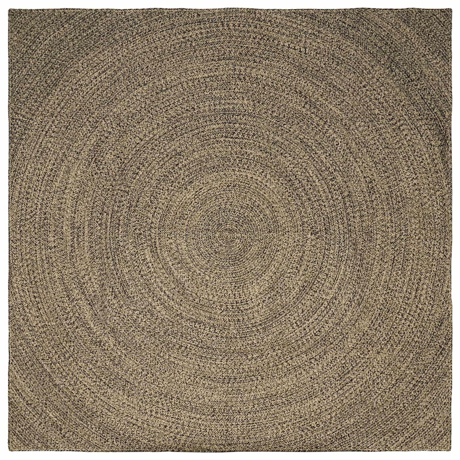 Vloerkleden Naturel en Zwart 240 x 240 cm Jute image 1