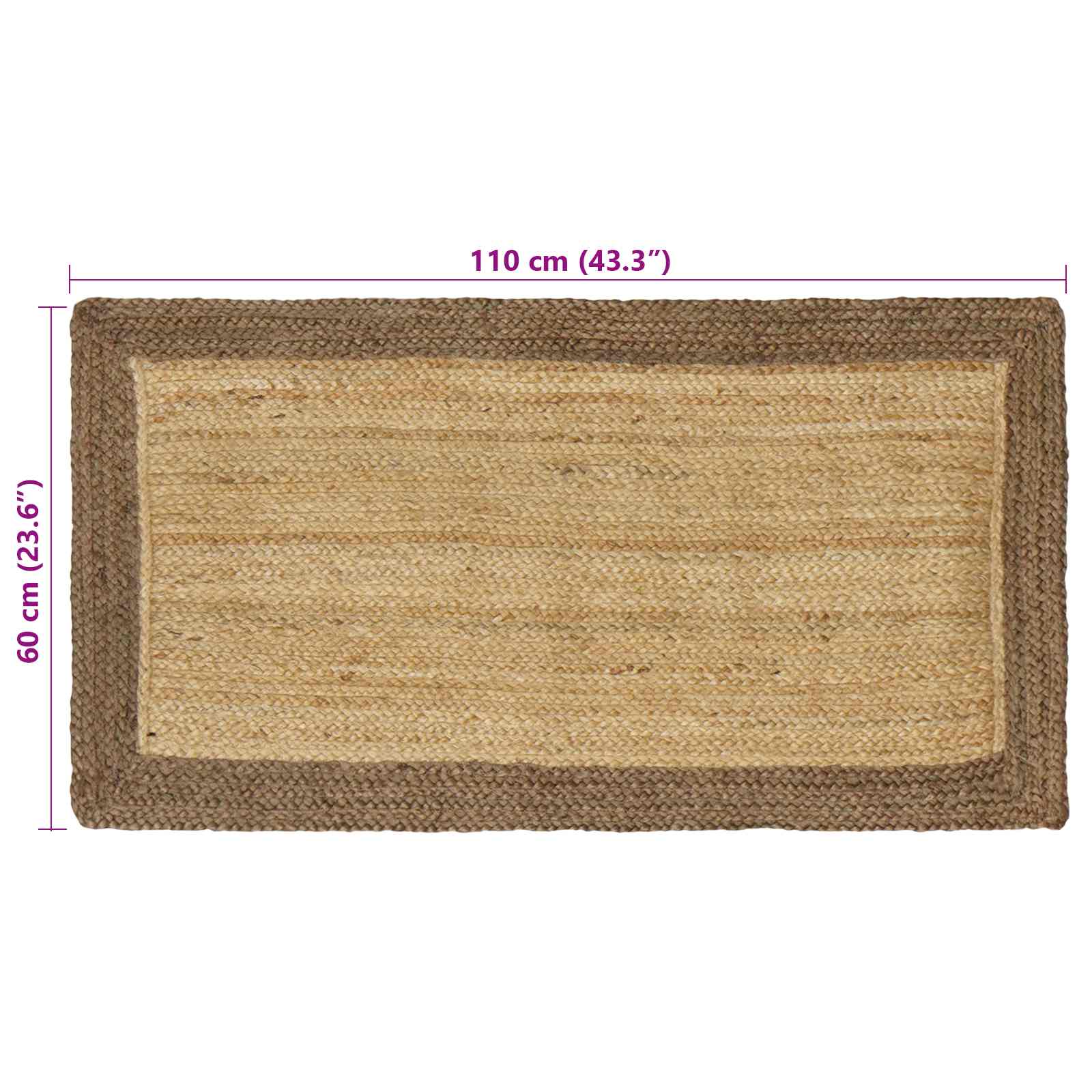 Vloerkleden Grijs 60 x 110 cm Jute image 8