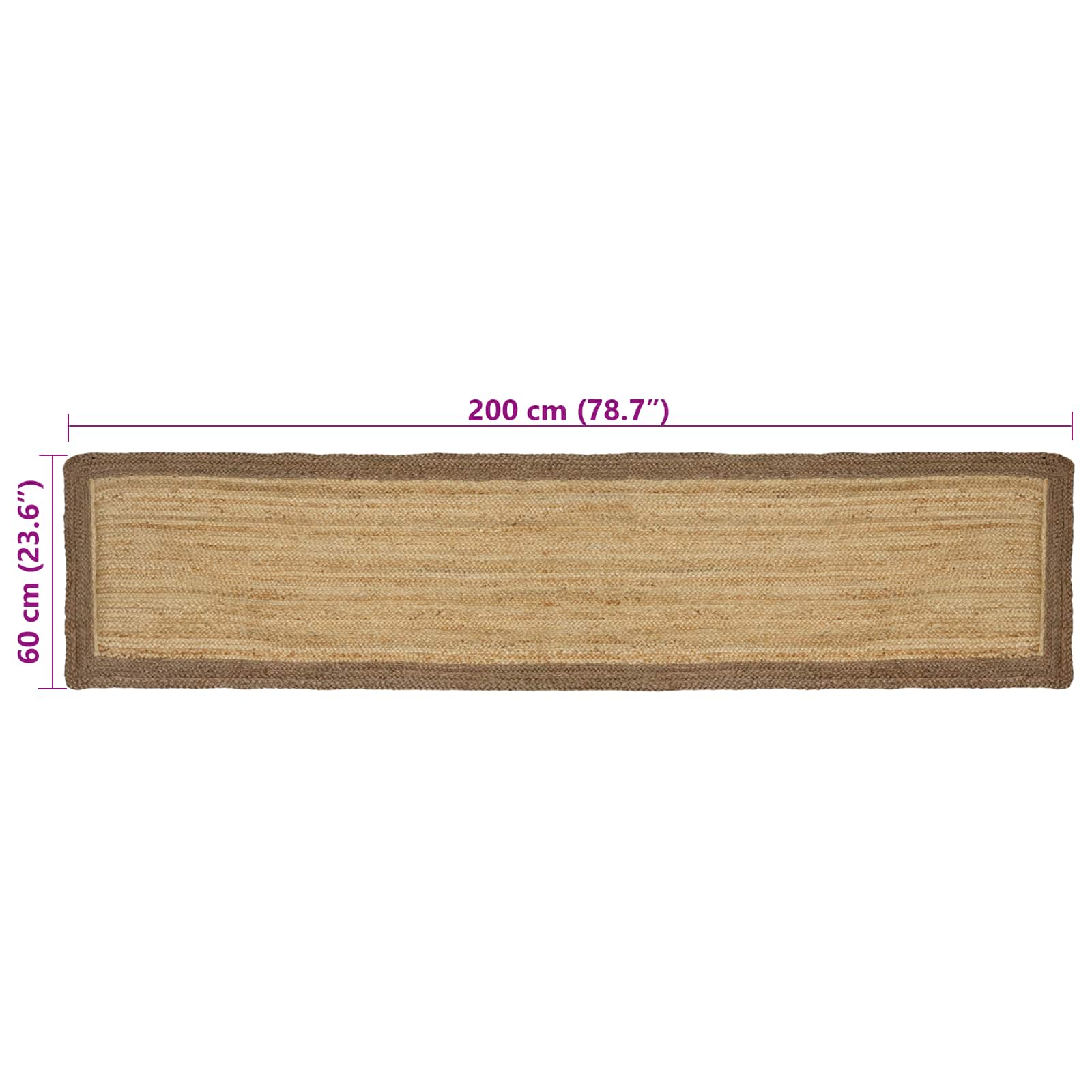 Vloerkleden Grijs 60 x 200 cm Jute image 8