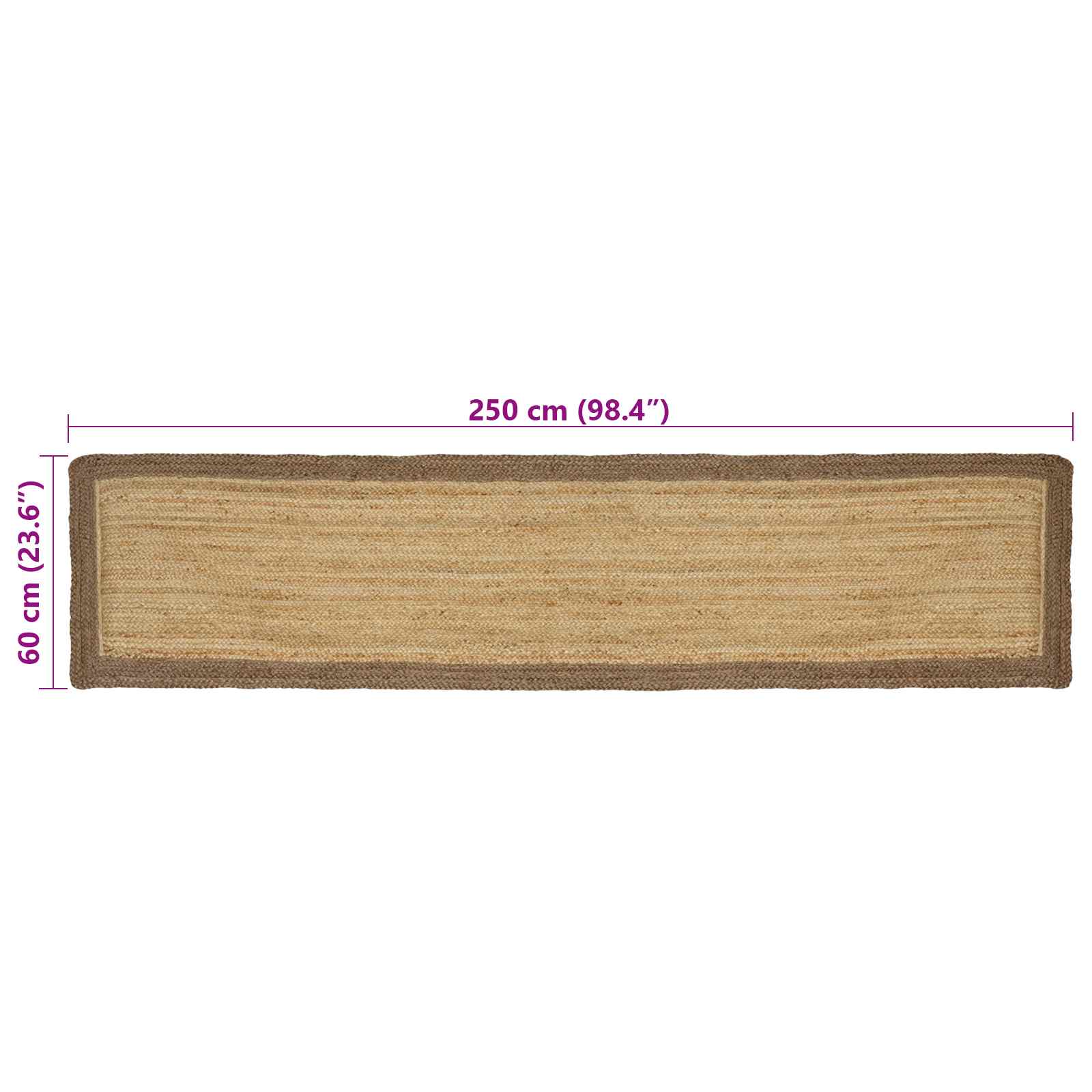 Vloerkleden Grijs 60 x 250 cm Jute image 8