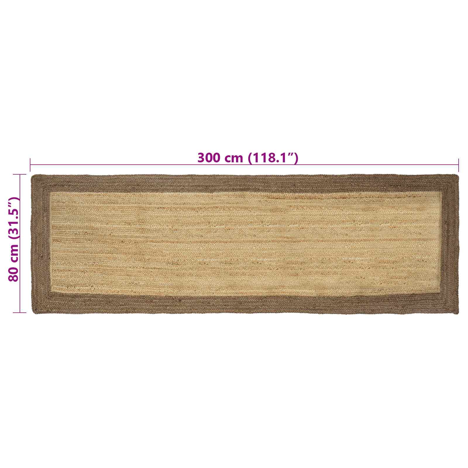 Vloerkleden Grijs 80 x 300 cm Jute image 8