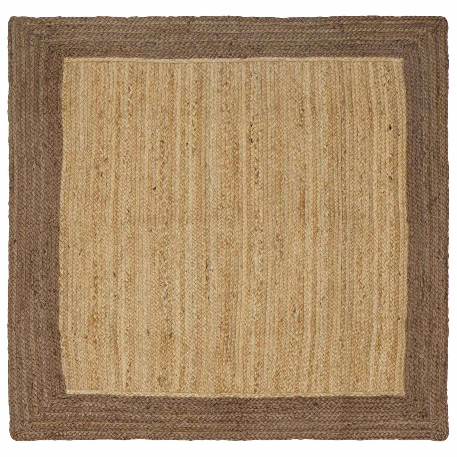Vloerkleden Grijs 120 x 120 cm Jute image 1
