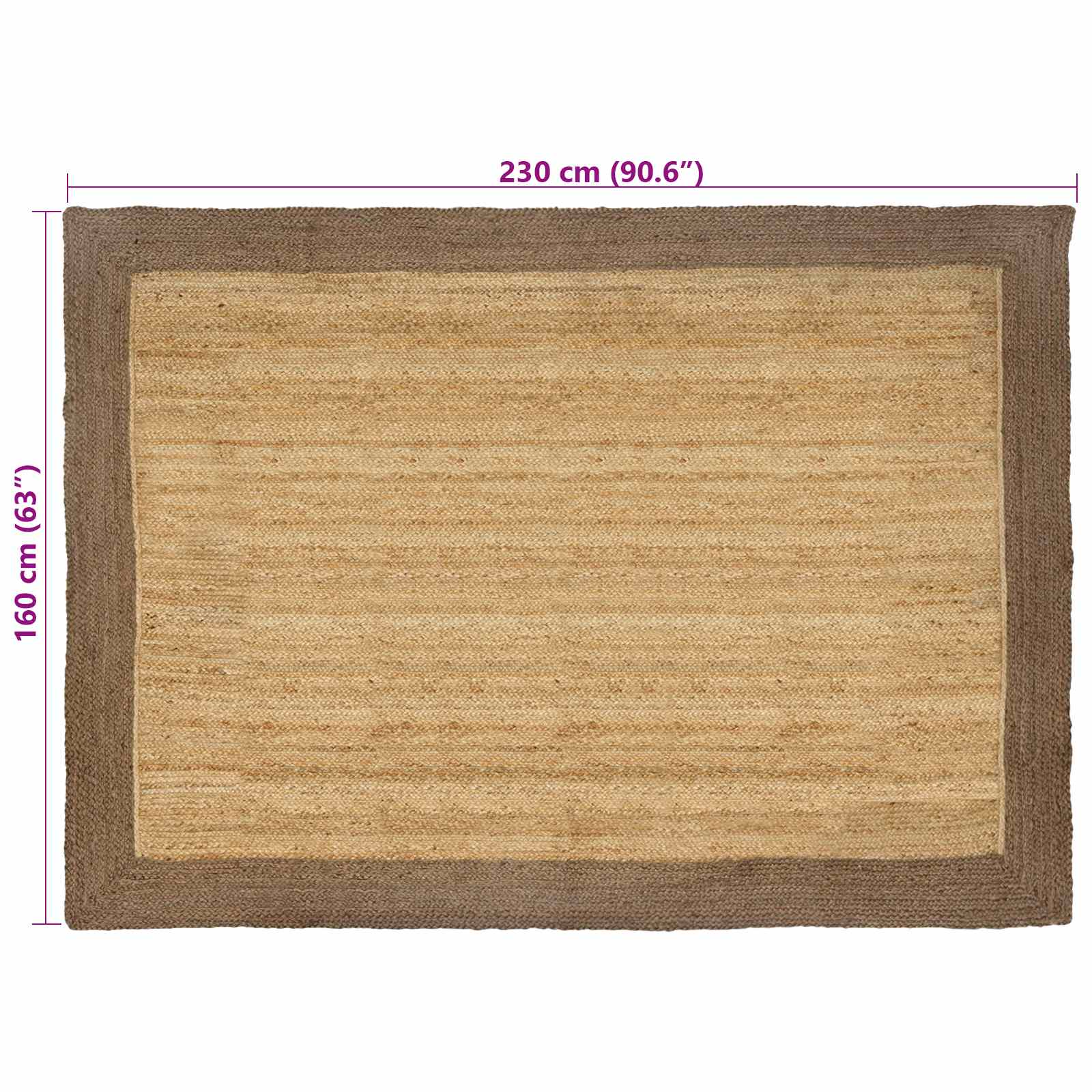 Vloerkleden Grijs 160 x 230 cm Jute image 8