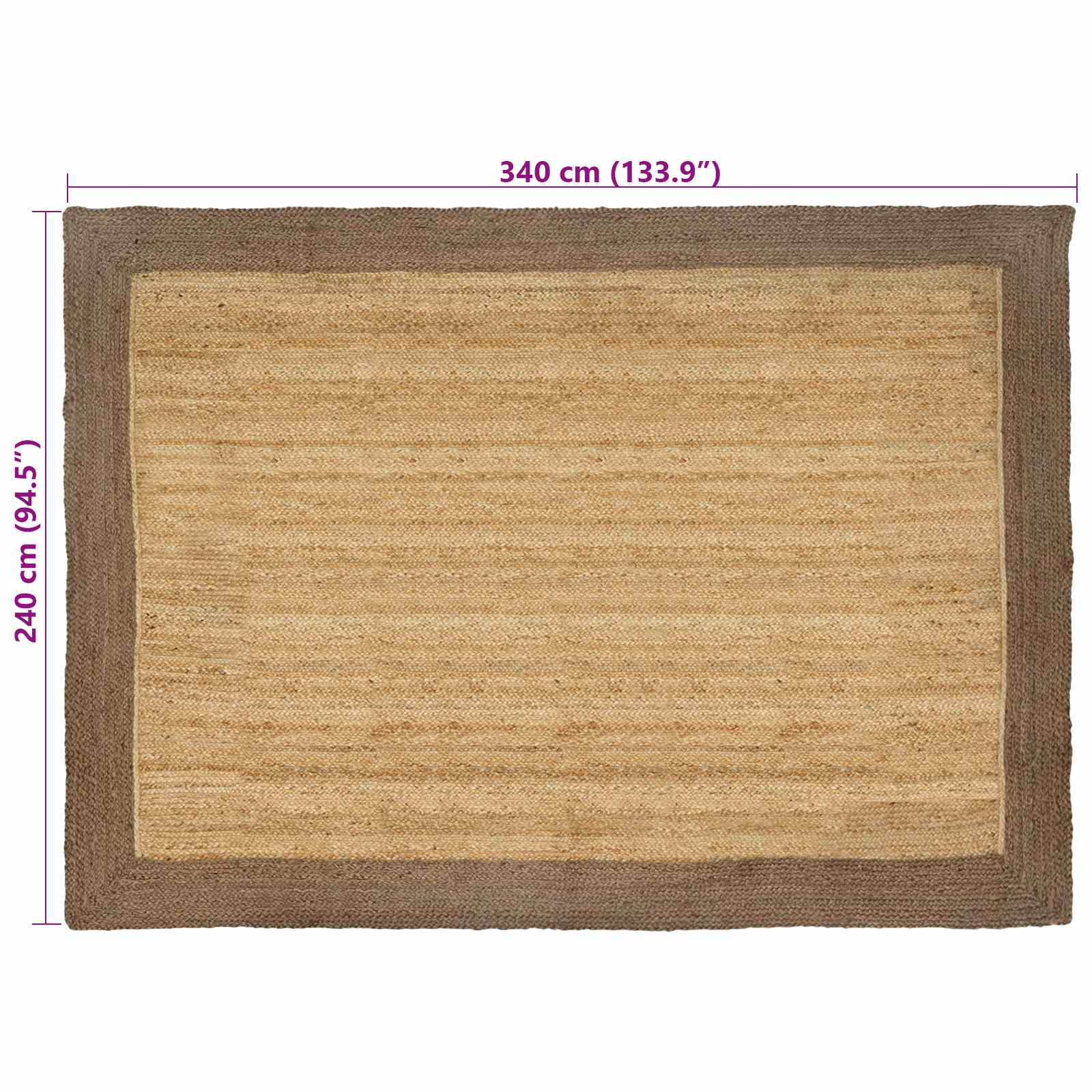 Vloerkleden Grijs 240 x 340 cm Jute image 8