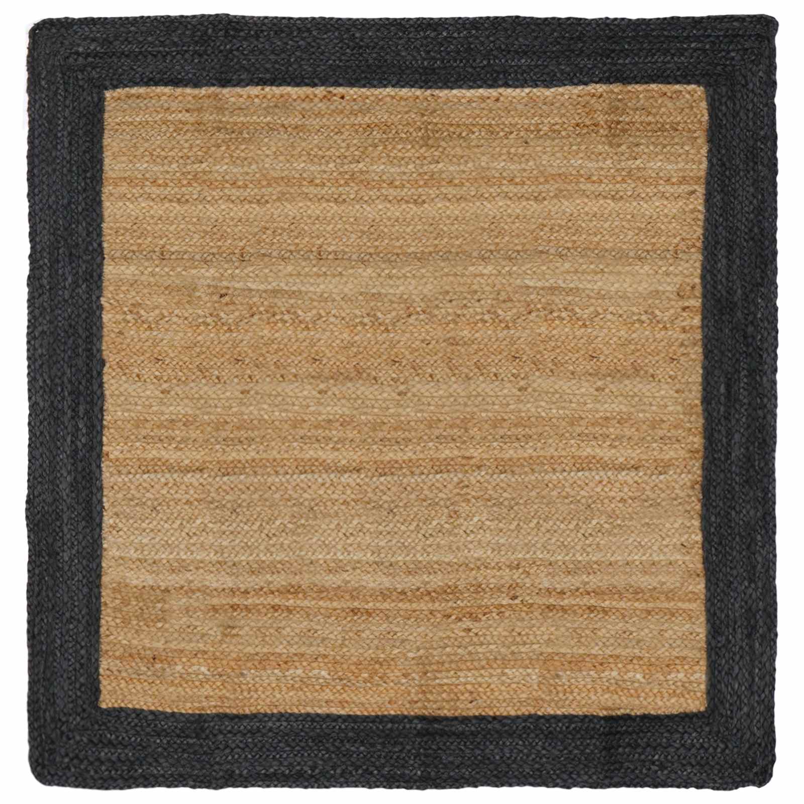 Vloerkleden Donkergrijs 160 x 160 cm Jute image 1