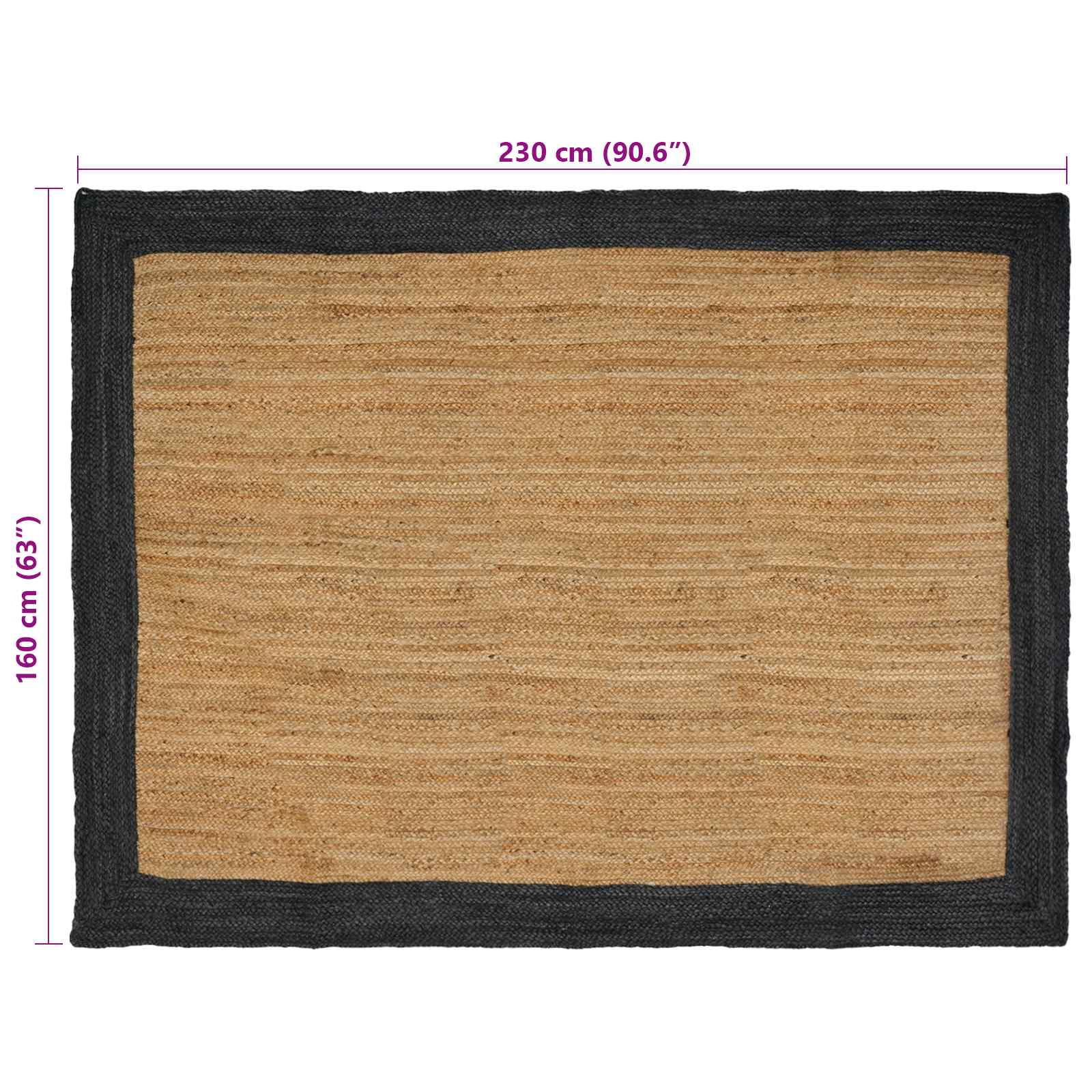 Vloerkleden Donkergrijs 160 x 230 cm Jute image 8