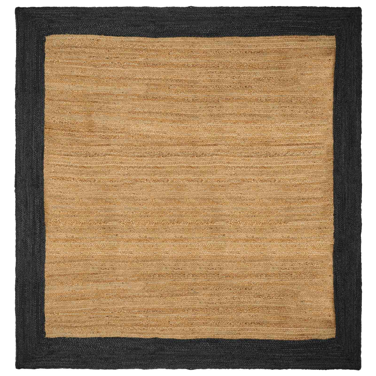 vidaXL Covoare de zonă Gri Natural și Închis 240 x 240 cm Iută