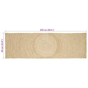 Kusové koberce Bílá 60 x 250 cm juta - obrázek 8