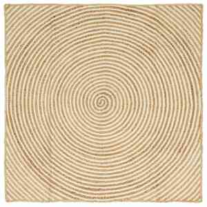 Preproga Naravna in bela 160 x 160 cm Juta