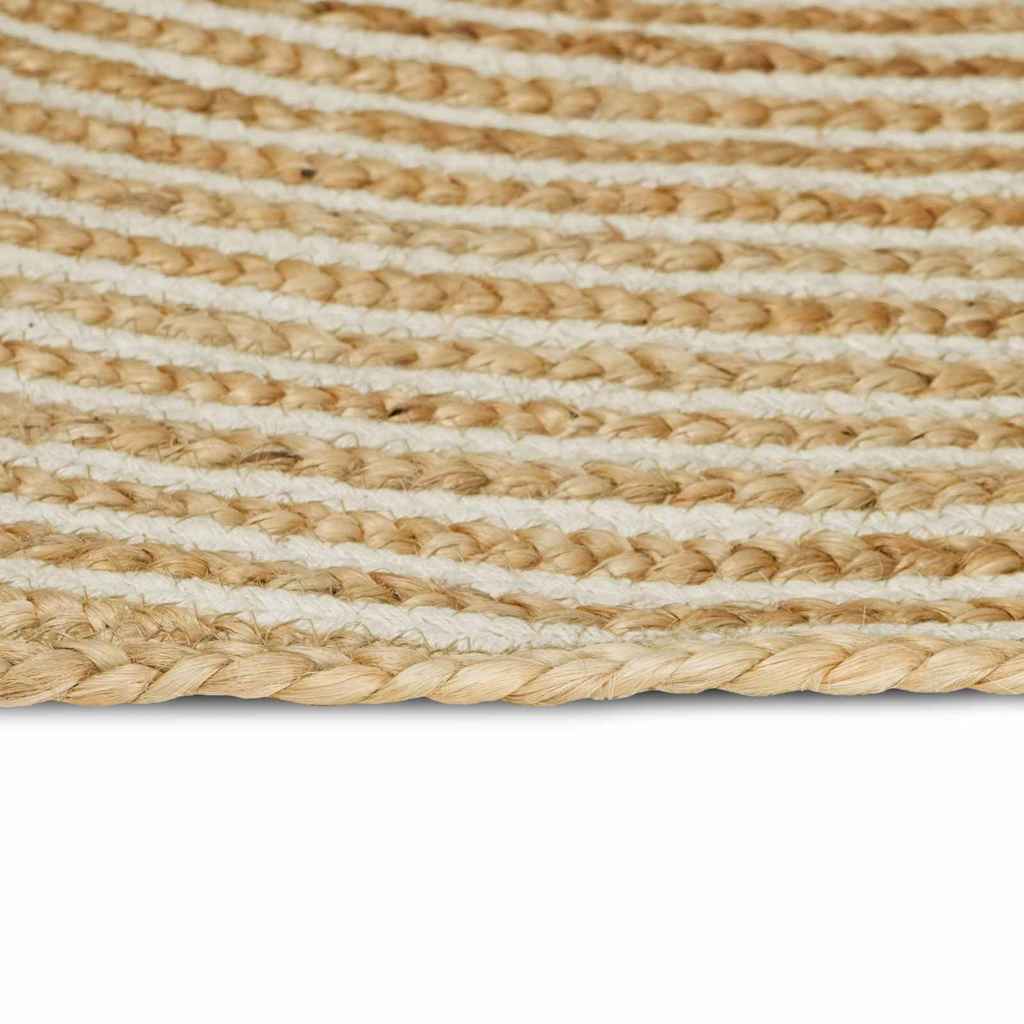 vidaXL Vloerkleed Natuurlijk en Wit 240 x 340 cm Jute