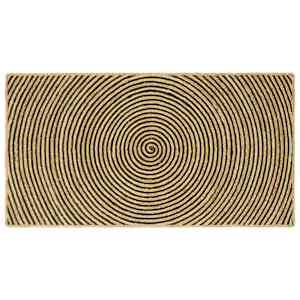 Preproga Naravna in črna 80 x 150 cm Juta