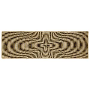 Preproga Naravna in črna 80 x 250 cm Juta