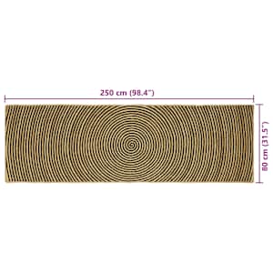 Kusové koberce Černá 80 x 250 cm juta - obrázek 9