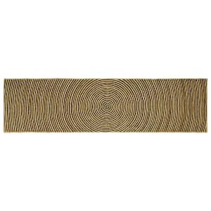 Preproga Naravna in črna 80 x 300 cm Juta