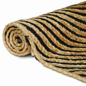 Kusové koberce Černá 120 x 170 cm juta - obrázek 3