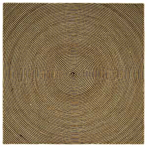 Preproga Naravna in črna 200 x 200 cm Juta