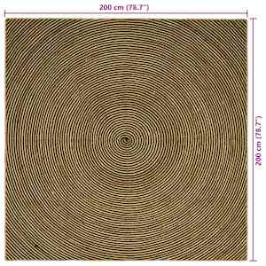 Kusové koberce Černá 200 x 200 cm juta - obrázek 9